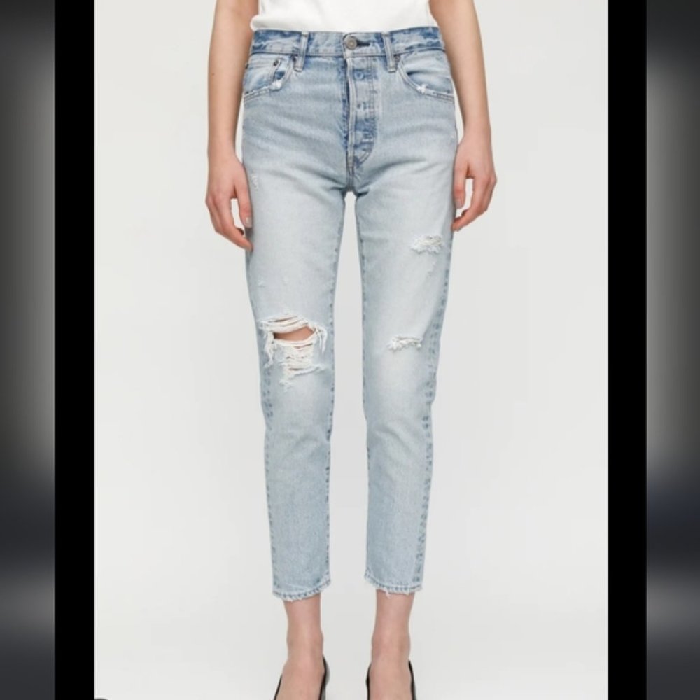 Moussy Melvin Tapered Distressed Jeans
